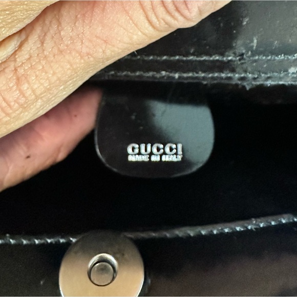 GUCCI SoHo Large GG Black Patent Two-Way Tote /Shoulder Bag 🖤(optional wallet) - Picture 6 of 17